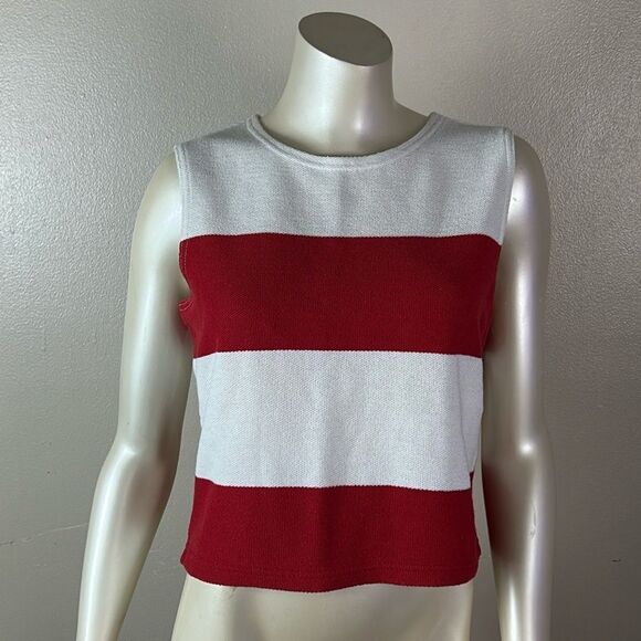 Women’s vintage EXPRESS sleeveless crop top shirt bangs large L - Picture 7 of 7